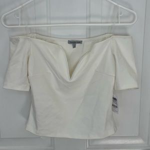 Charolette Russe: off the shoulder, cream, size S